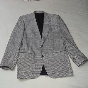 VTG. Oscar de la Renta Black and White Houndstooth Blazer